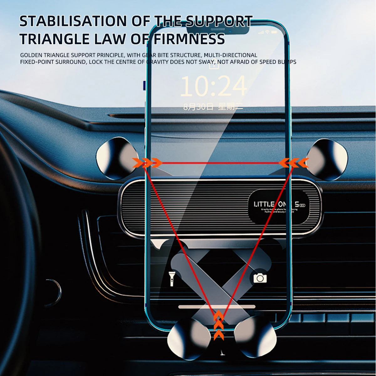 Magnetic Car Phone Holder for 4.7-7 Inch Support Mobile Phone Car Air Vent Mount Universal Shockproof GPS Clip Smartphone Stand